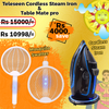 CORDLESS STEAM IRON & MOSQUITO SWATTER